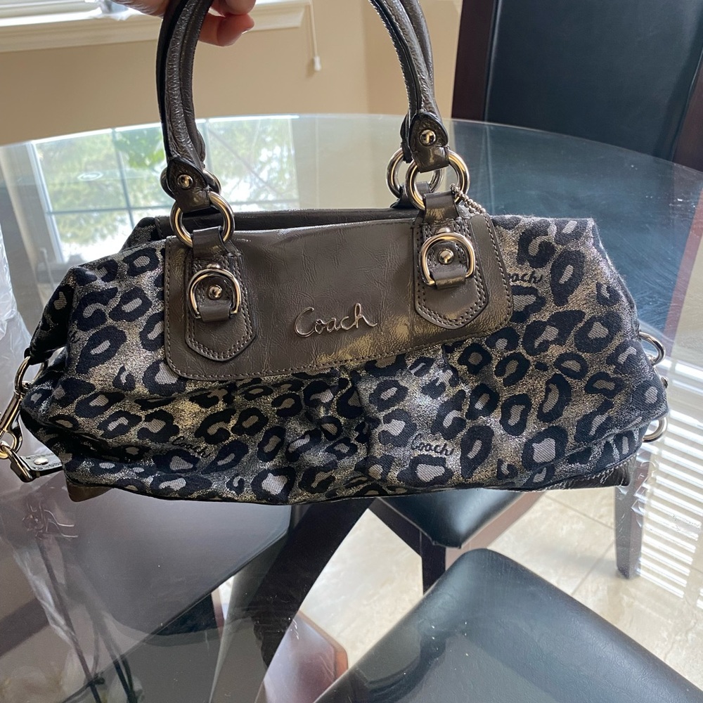 Cheetah coach bag great condition
